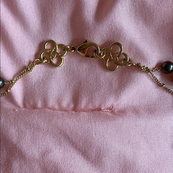 Stella & Dot Madeline Pearl Necklace (Brown) - Picture 2 of 6